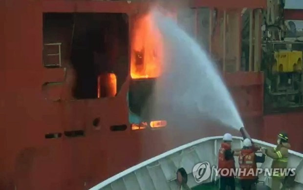 Fire breaks out on vessel in RoK waters with 10 Vietnamese on board